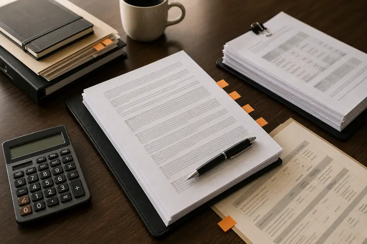Finance document packets and covenant schedules