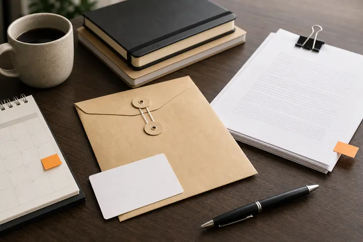 Follow-up packet with envelope and calendar