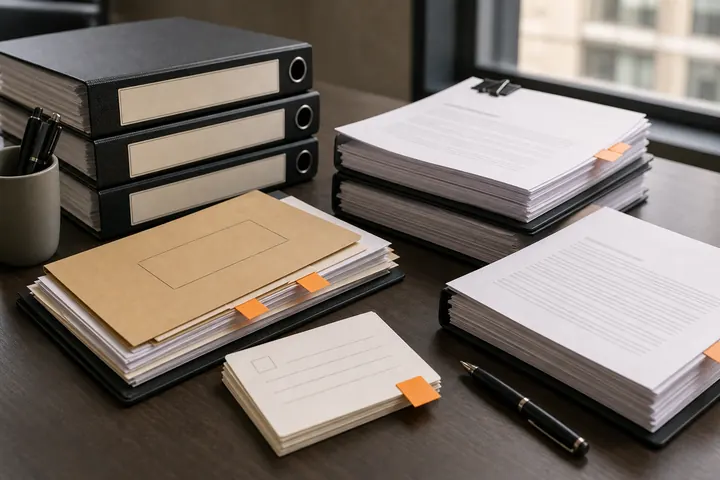 Policy binders and contract intake cards