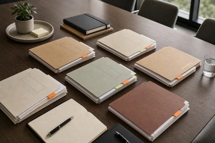 Matter folders arranged for different firm types